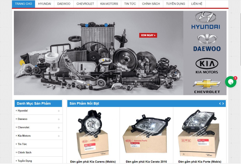 Thiết Kế Website Phụ Kiện Ô Tô Tại Biên Hòa