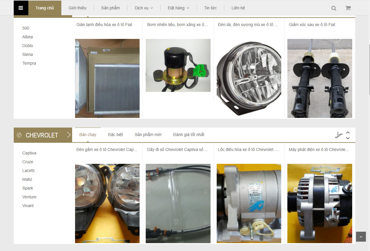 Thiết Kế Website Phụ Kiện Ô Tô Tại Biên Hòa