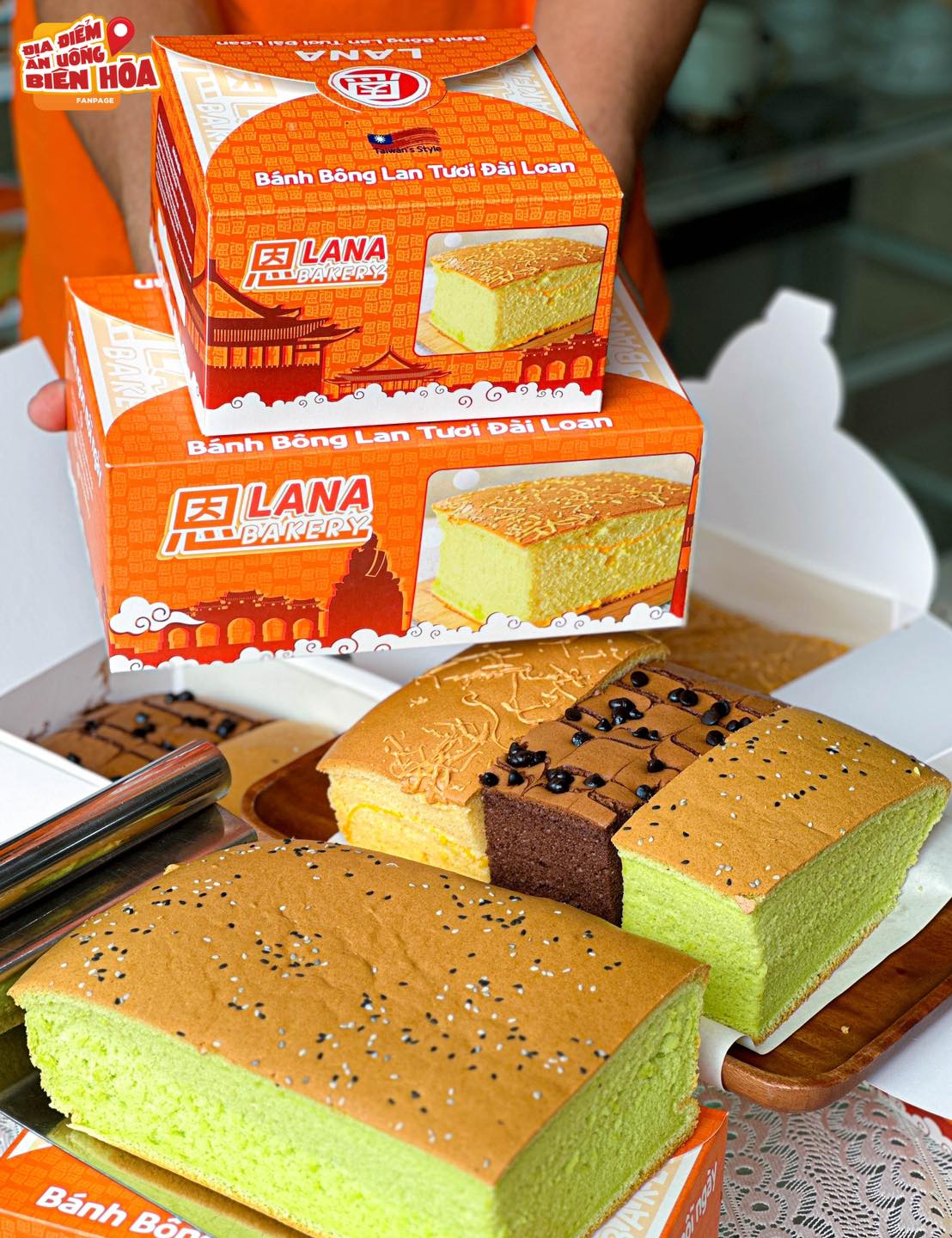 bánh bông lan tươi Đài Loan LANA BAKERY